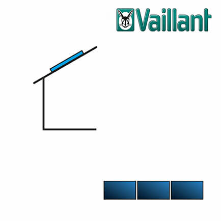 Vaillant Kollektormontage-Set 9.033, 3x VFK 145 / 155 H nebeneinander auf Pfanne