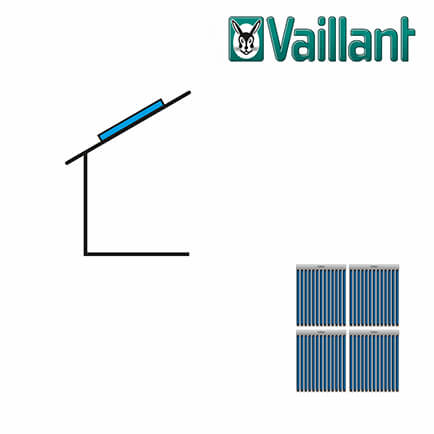 Vaillant Kollektormontage-Set 9.070, 4x VTK 1140/2, 2-reihig auf Pfanne