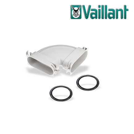 Vaillant-0020180838-1 Vaillant Bogen 90° horizontal für Luftschlauch flach 52 x 132 mm
