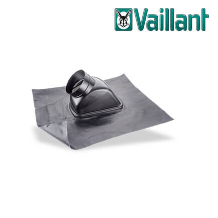 Vaillant-0020180856-1 Vaillant Universal Dachpfanne schwarz, 25° – 50°, Ø 150/180 mm