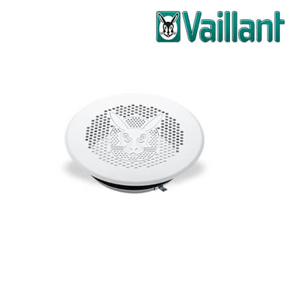 Vaillant-0020197690-1 Vaillant Design Abdeckblende rund Ø 125 mm Vaillant Hase Edelstahl