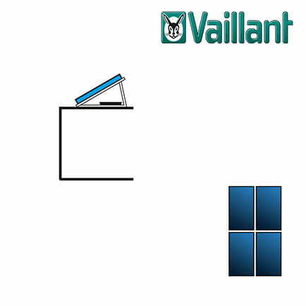 Vaillant Kollektormontage-Set 9.124, 2×2 VFK 135/2 / 140/2, Flachdach 2-reihig