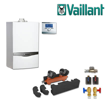 Vaillant Paket 1.138/2 ecoTEC plus VC 406/5-5, VRC 700/6, Installations-Set, E/H