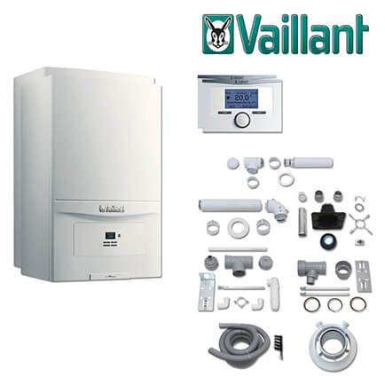 Vaillant Paket 1.614, 2x ecoTEC pure VCW 206/7-2, VRT 350, Abgas, E / H