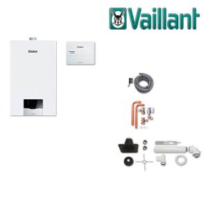 Vaillant Paket 1.643 ecoTEC plus VC 10 CS/1-5, VRC 710, Inst.-Set, Abgas flex