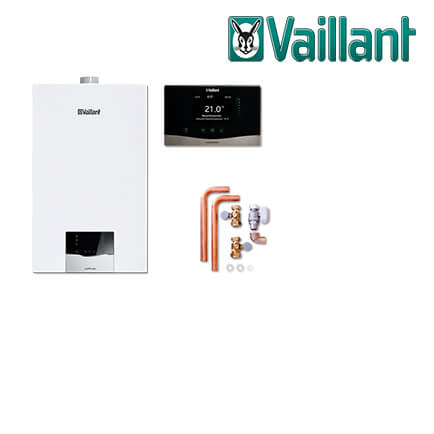 Vaillant Paket 1.734 ecoTEC plus VC 15 CS/1-5, VRC 720, Installations-Set