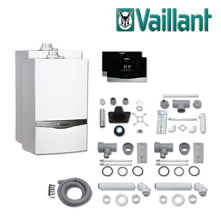 Vaillant Paket 1.800/2, 2x ecoTEC plus VC 206/5-5, VRT 380/2, Abgas E/H
