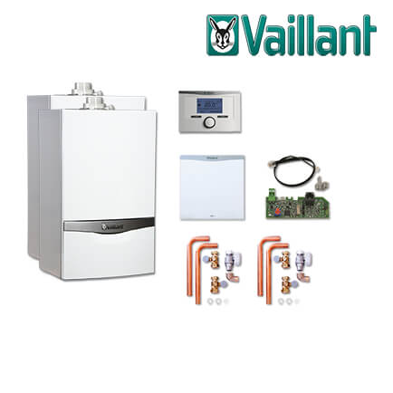 Vaillant Paket 1.810, 2x ecoTEC plus VC 206/5-5, VRC 700/6, Inst.-Set, E/H