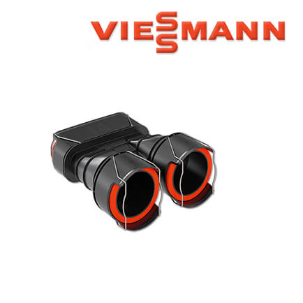 Viessmann-7372829-1 Viessmann Übergang F50 auf 2x R75, integrierte Dichtung und Fixierbügel