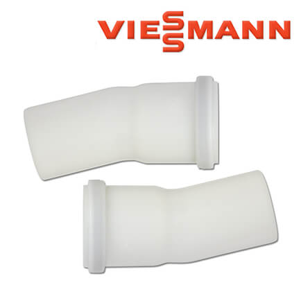 Viessmann-7373221-1 Viessmann 2 Stück Bogen 15°, DN60, 7373221