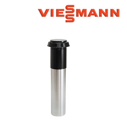 Viessmann-7501780-1 Viessmann Dachdurchführung DN 125, 1 m, schwarz