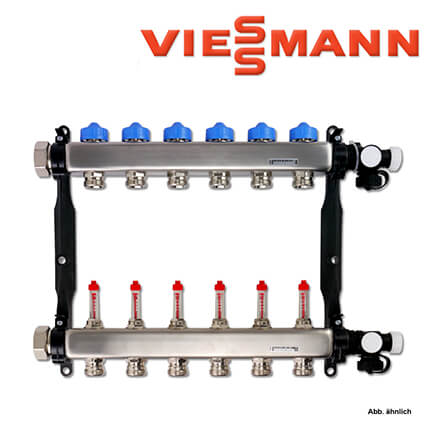 Viessmann-7568320-1 Viessmann Edelstahl Heizkreisverteiler für 11 Heizkreise, mit DFA (Länge 690mm)