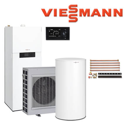 Viessmann Vitocaldens 222-F, 10,9 kW, Z022293, 100-W SVWA, Aufputz oben, silber