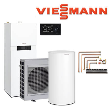 Viessmann Vitocaldens 222-F, 10,9 kW, Z022297, 100-W SVWA, Aufputz l/r, silber