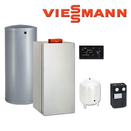 Viessmann Vitocrossal 300 Gaskessel 13 kW, CU3A383, 200 L Vitocell 300-V, EVIB-A