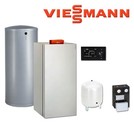 Viessmann Vitocrossal 300 Gaskessel 13 kW, CU3A402, 200 L Vitocell 300-V, EVIB-A