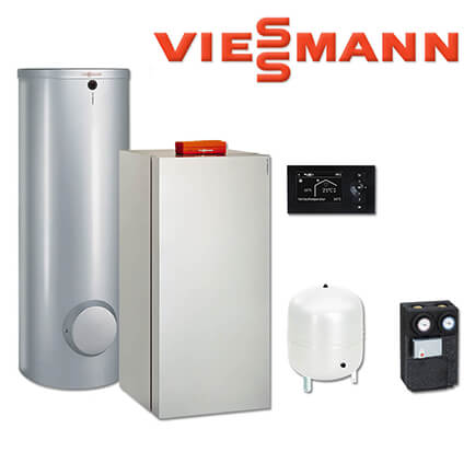 Viessmann Vitocrossal 300 Gaskessel 19 kW, CU3A375, 160 L Vitocell 100-V, CVAA
