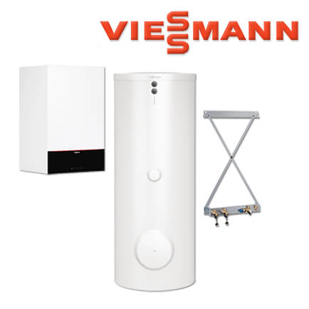 Viessmann Vitodens 200-W Gastherme, 11 kW, Z019648, 300 L Vitocell 100-W, CVBC