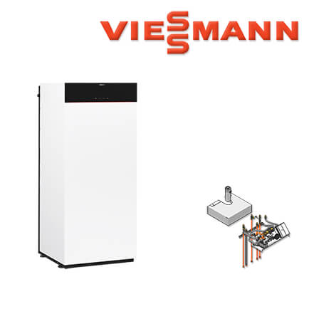 Viessmann Vitodens 222-F Gastherme, 32 kW, Z019744, Ladespeicher, Aufbau-Kit