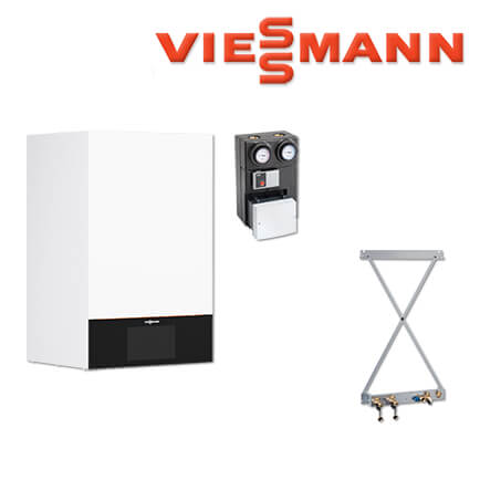 Viessmann Vitodens 300-W Gastherme, 11 kW, B3HF056, Divicon-HKV und Zubehör