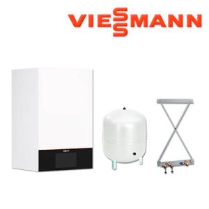 Viessmann Vitodens 300-W Gastherme, 19 kW, B3HF053, mit Zubehör
