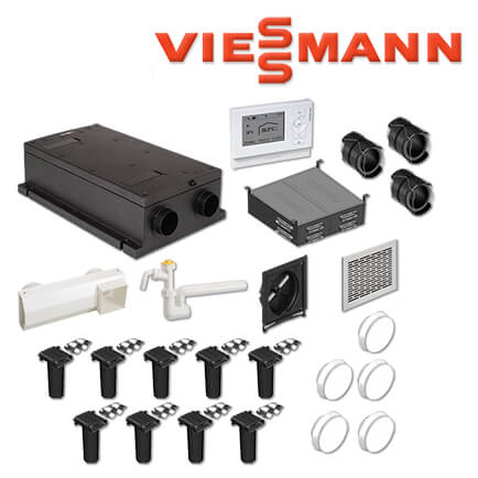 Viessmann Vitovent 200-C – 200 m³/h, Rundkanalsystem R75, 120 m² Wohnfläche