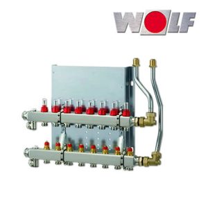 Wolf CAT Heizkreisverteiler manuell CUC-B 11 Heizkreise, mit Durchflussmesser