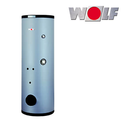 Wolf Warmwasser-Solarspeicher SEM-2-400, 2 Glattrohr-Wärmetauscher, 400 Liter