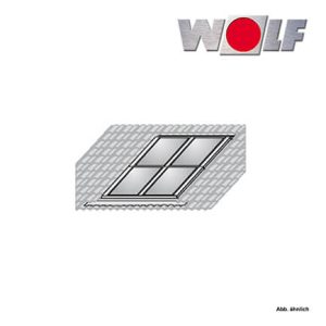 Wolf Indach-Montage-Set, zweireihig, Falz-Ziegel für vier TopSon F3-1