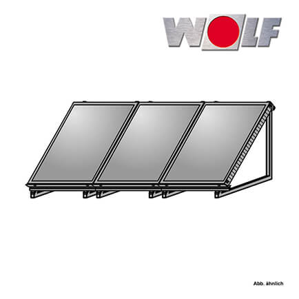 Wolf AluFlex-U Aufstellgerüst Querformat für 3 Kollektoren TopSon F3-1Q