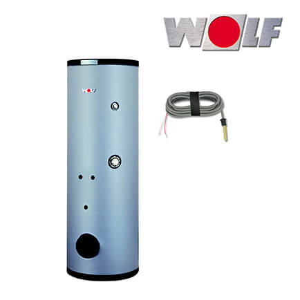 Wolf Paket Solar-Warmwasserspeicher SEM-1W-360, Wärmepumpenspeicher inkl. Fühler
