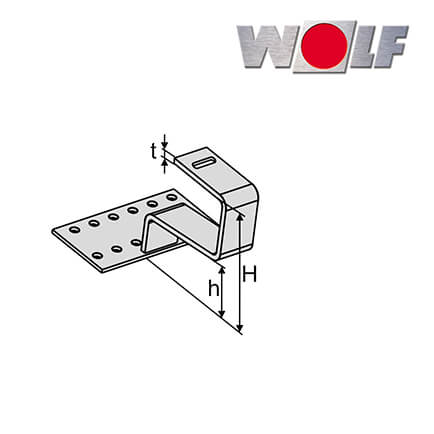 Wolf-2484969-1 Wolf Falzziegel-Haken Aluplus Set a 6 Stück, 8mm