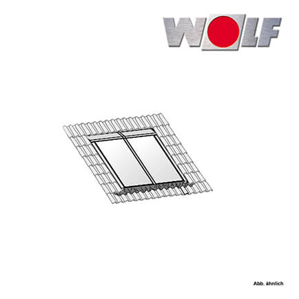 Wolf Indach-Montage-Set Falz-Ziegel für zwei Kollektoren F3-1/CFK-1, hochkant