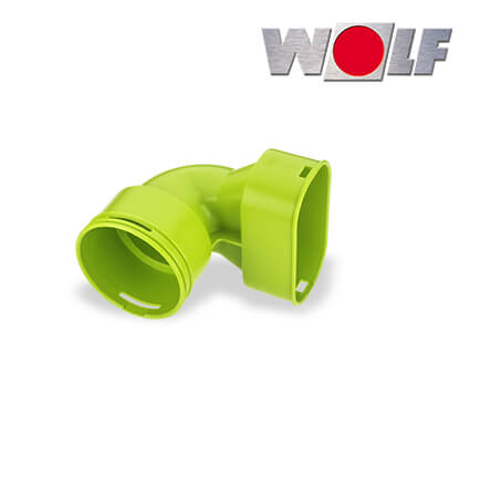 Wolf-2577347-1 Wolf CWL Übergang 90° von rund DN 75 auf Flachkanal 50×100