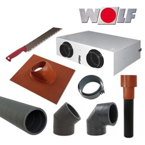 Wolf CWL Montagepaket Dachdurchführung, rot, CWL-F-150 Excellent