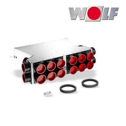 Wolf CWL Luftverteiler, für Zu- und Abluft DN125 2×10 DN75, CWL-F-150 Excellent
