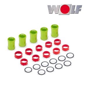 Wolf CWL Klickverbinder-Set DN 75, 5x Klickverbinder, je 10x Dicht-/Klickring