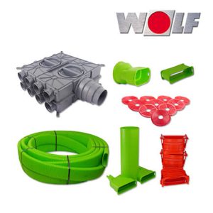 Wolf CWL-Excellent Zubehörpaket Rohbau 50/140 120 Meter Flachkanalsystem 50×140