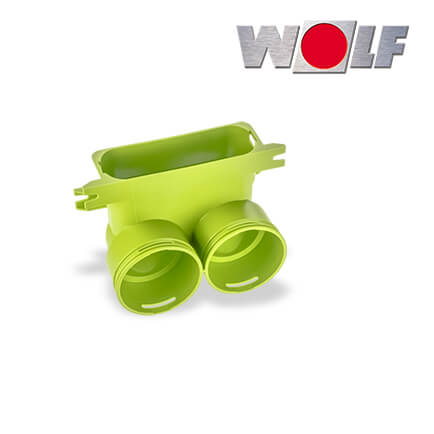 Wolf-2577594-1 Wolf CWL Winkeladapter 2x rund DN 75 auf 1x Flachkanal 50×140