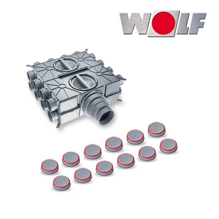 Wolf-2577597-1 Wolf CWL Luftverteiler für Zu- oder Abluft, DN125-180, 24 Stutzen DN 75