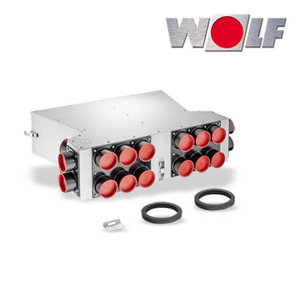 Wolf CWL Luftverteiler, für Zu- und Abluft DN125 2×10 DN63, CWL-F-150 Excellent