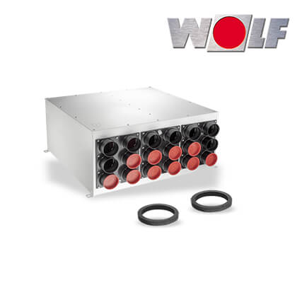 Wolf CWL Luftverteiler, für Zu- und Abluft DN160 2×9 DN63, CWL-F-300 Excellent