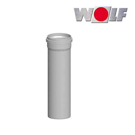 Wolf Abgasrohr, DN160, Länge 2000mm aus Polypropylen bis 120°C