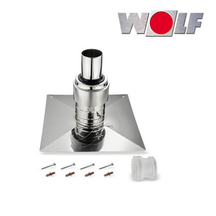 Wolf-2651527-1 Wolf Schachtabdeckung DN83 Edelstahl für flexible Systeme