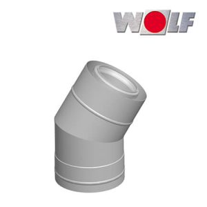 Wolf Abgasrohrbogen konzentrisch 30°, DN110/160 aus Edelstahl / Polypropylen