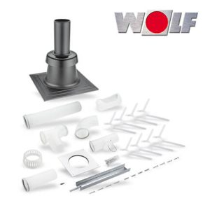 Wolf Anschluss-Set B23, DN110 an Abgasleitung für Schachteinbau, Kunststoff