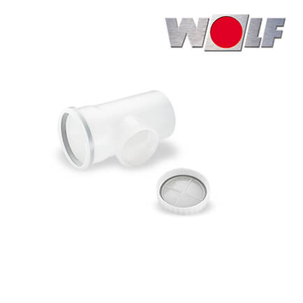 Wolf-2651701-1 Wolf Revisionsrohr DN125, Länge 250mm aus Polypropylen bis 120°C