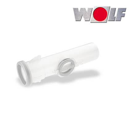 Wolf-2651874-1 Wolf Revisionsrohr DN60 Länge 250mm aus Polypropylen bis 120°C, Schachteinbau