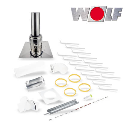 Wolf-2651998-1 Wolf Anschluss-Set C33x, DN110/160 an konzentrischer LAF im Schacht, Edelstahl