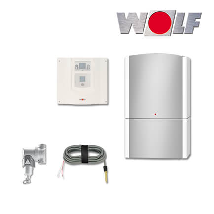Wolf Paket BWL-1-08-I Hocheffizienz-Luft/Wasser-Wärmepumpe, WPM-1, HE-Pumpe